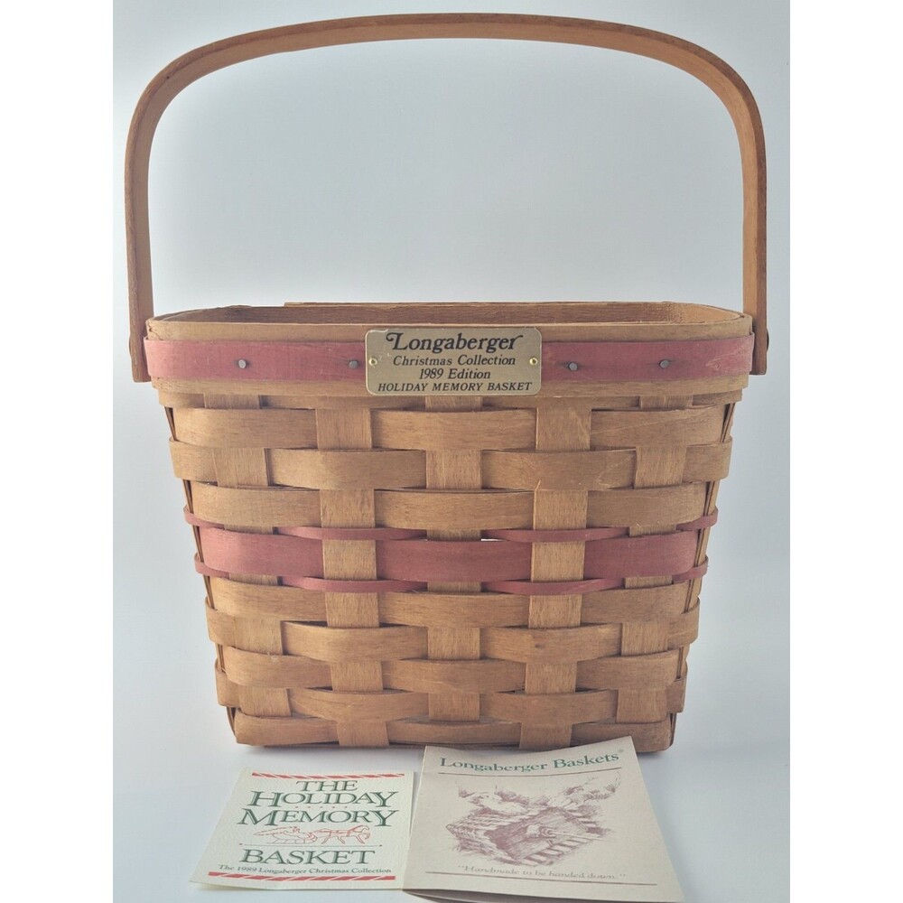 Vintage Longaberger 🎄Christmas Collection 1989 Holiday Memory Basket